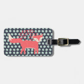 Étiquette À Bagage Retro Fox (Devant horizontal)