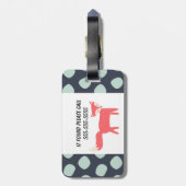 Étiquette À Bagage Retro Fox (Dos Vertical)