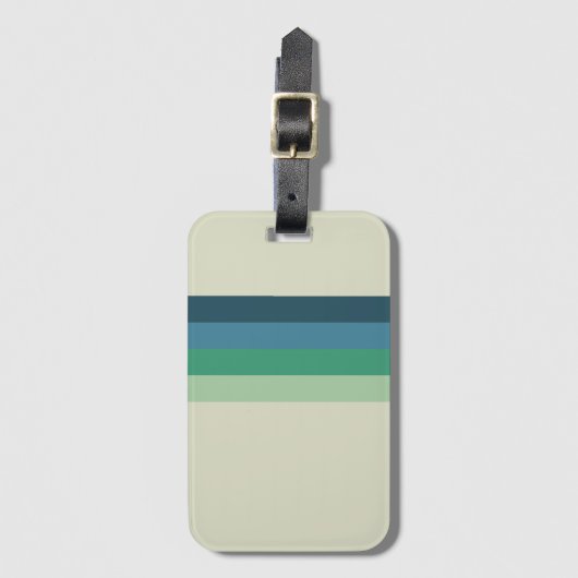 Étiquette À Bagage Rétro frais barre les années 70 la Mer-mousse (Devant Vertical)