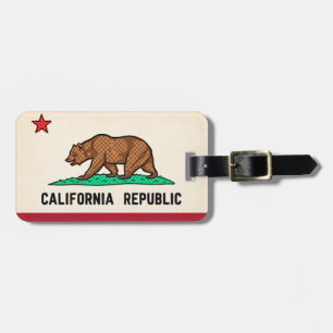 Étiquette À Bagage Rétro Golden State Bear République de Californie