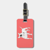 Étiquette À Bagage Rétro griffonnage de bull-terrier sur l'arrière - (Devant Vertical)