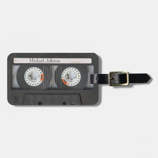 Étiquette À Bagage Rétro mélange-bande fraîche de cassette (Devant horizontal)