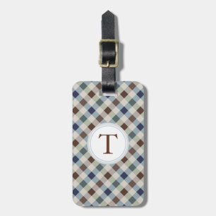 Étiquette À Bagage Rétro motif de mode avec le monogramme