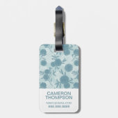 Étiquette À Bagage Rétro motif floral 2 2 de photo faite sur commande (Dos Vertical)