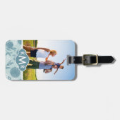 Étiquette À Bagage Rétro motif floral fait sur commande 2 2 de photo (Devant horizontal)