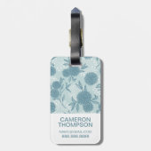 Étiquette À Bagage Rétro motif floral fait sur commande 2 2 de photo (Dos Vertical)