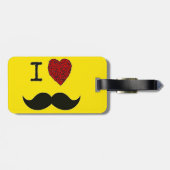 Étiquette À Bagage Rétro moustache noire d'amour du guidon I (Dos horizontal)