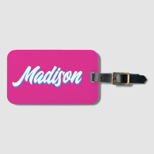 Étiquette À Bagage Retro Nom personnalisé Cadeau Super personnalisé V