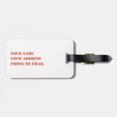 Étiquette À Bagage Retro Porto Rico personnalisé (Dos horizontal)