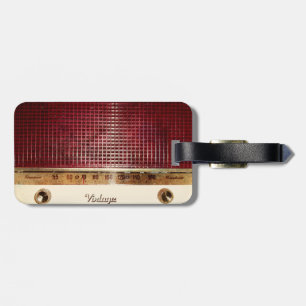 Étiquette À Bagage Rétro radio