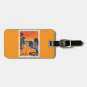 Étiquette À Bagage Retro Sunset Forest Paysage Abstrait (Devant horizontal)