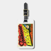 Étiquette À Bagage Retro Tennessee Artwork Salutations Great Smokies (Devant Vertical)