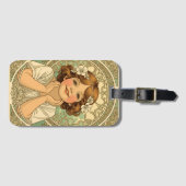 Étiquette À Bagage retro vintage child with flowers (Devant Horizontal)