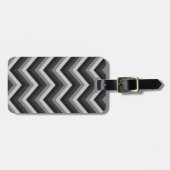 Étiquette À Bagage Rétro zigzag Chevron de motif (Devant horizontal)