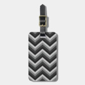 Étiquette À Bagage Rétro zigzag Chevron de motif (Devant Vertical)