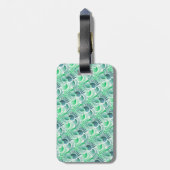 Étiquette À Bagage Rétros nuances élégantes d'art déco d'âge vert de (Dos Vertical)