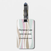 Étiquette À Bagage Rétros rayures (Dos Vertical)