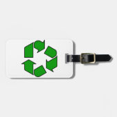 Étiquette À Bagage Réutiliser et recycler (Devant horizontal)