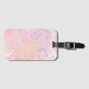Étiquette À Bagage Rêve pastel doux Marbre Tourbillon Art abstrait