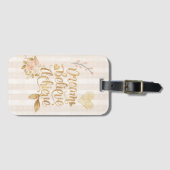 Étiquette À Bagage Rêver, Crois, Réaliser (Devant Horizontal)