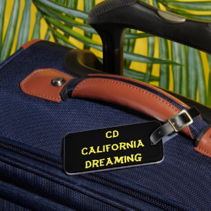 Étiquette À Bagage Rêverie de Californie Monogramme