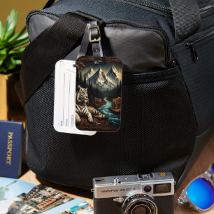 Étiquette À Bagage Rêves blancs de tigres de montagnes