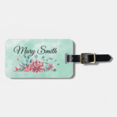 Étiquette À Bagage Rêves floraux d'aquarelle (Devant horizontal)