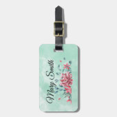 Étiquette À Bagage Rêves floraux d'aquarelle (Devant Vertical)