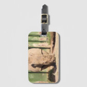 Étiquette À Bagage Rhino blanc (Devant Vertical)