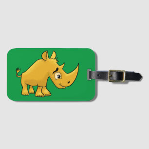 Étiquette À Bagage Rhinoceros