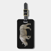 Étiquette À Bagage Rhinocerose Animé (Devant Vertical)