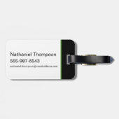 Étiquette À Bagage RICK ET MORTY™ | Éclat vert (Dos horizontal)