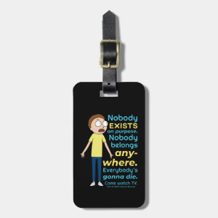 Étiquette À Bagage RICK ET MORTY™  Il N'Y A Personne À But Lucratif