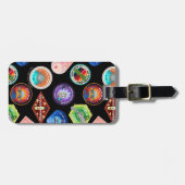 Étiquette À Bagage RICK ET MORTY™| Motif des patchs spatiaux (Devant horizontal)