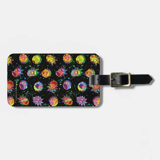 Étiquette À Bagage RICK ET MORTY™| Motif psychédélique (Devant horizontal)