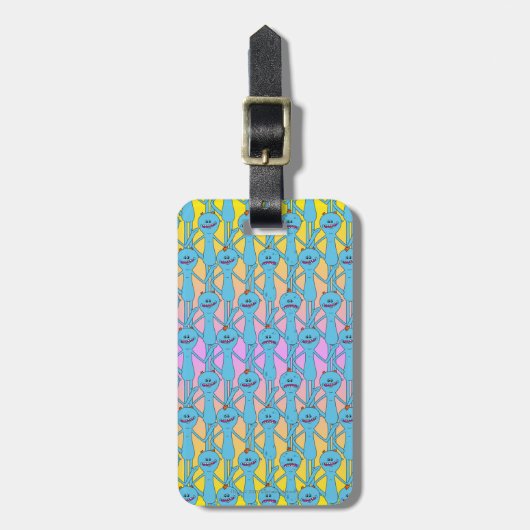 Étiquette À Bagage RICK ET MORTY™| Rainbow M. Meeseeks Motif (Devant Vertical)