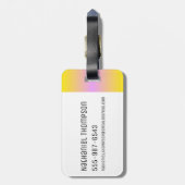 Étiquette À Bagage RICK ET MORTY™| Rainbow M. Meeseeks Motif (Dos Vertical)