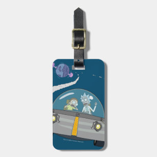 Étiquette À Bagage RICK ET MORTY™  Vol dans un vaisseau spatial