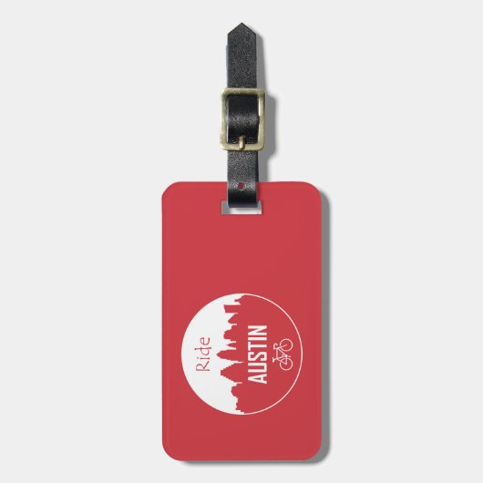 Étiquette À Bagage Ride Austin (Devant Vertical)