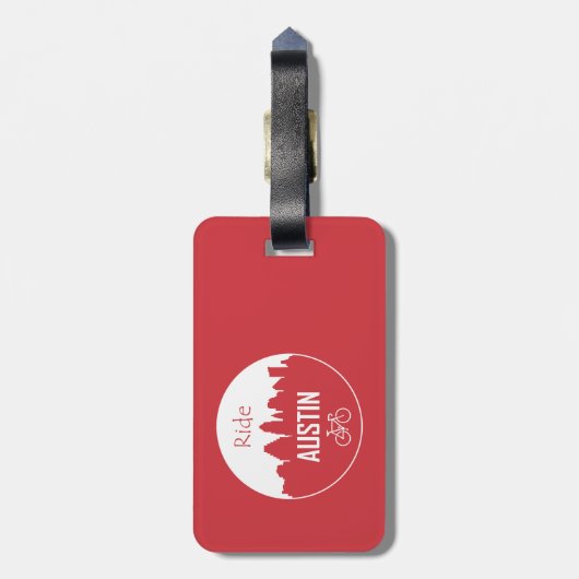 Étiquette À Bagage Ride Austin (Dos Vertical)