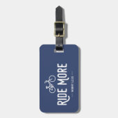 Étiquette À Bagage Ride Plus Inquiète Moins (Devant Vertical)