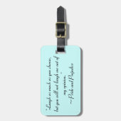 Étiquette À Bagage Riez Autant Que Vous Choisissez Jane Austen Citati (Devant Vertical)