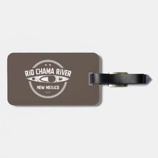 Étiquette À Bagage Rio Chama River Nouveau Mexique Kayak (Dos horizontal)