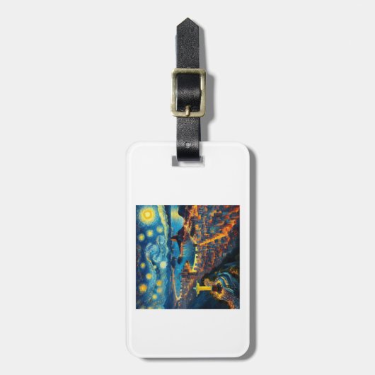 Étiquette À Bagage Rio De Janeiro Brésil étoile (Devant Vertical)