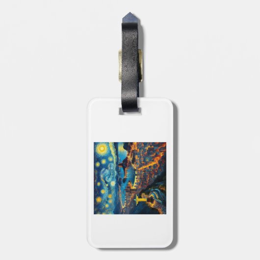 Étiquette À Bagage Rio De Janeiro Brésil étoile (Dos Vertical)