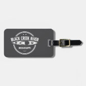 Étiquette À Bagage Rivière Black Creek Mississippi Kayak (Devant horizontal)