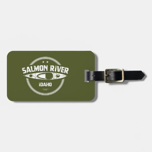 Étiquette À Bagage Rivière Salmon Idaho (Devant horizontal)