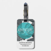 Étiquette À Bagage Rivières| L'Aventure est là (Dos Vertical)