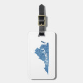 Étiquette À Bagage Roanoke Virginia (Devant Vertical)