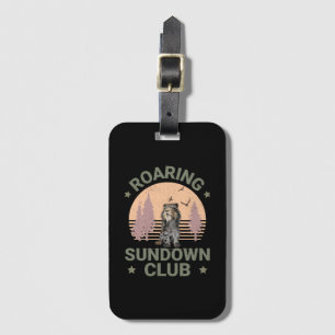 Étiquette À Bagage Roaring Sundown Club Sabertooth Tiger